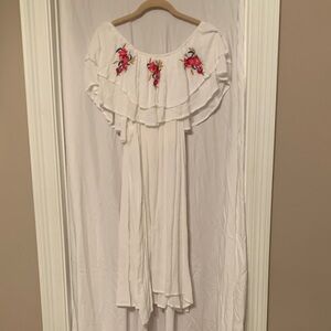 Japna White Textured Dress